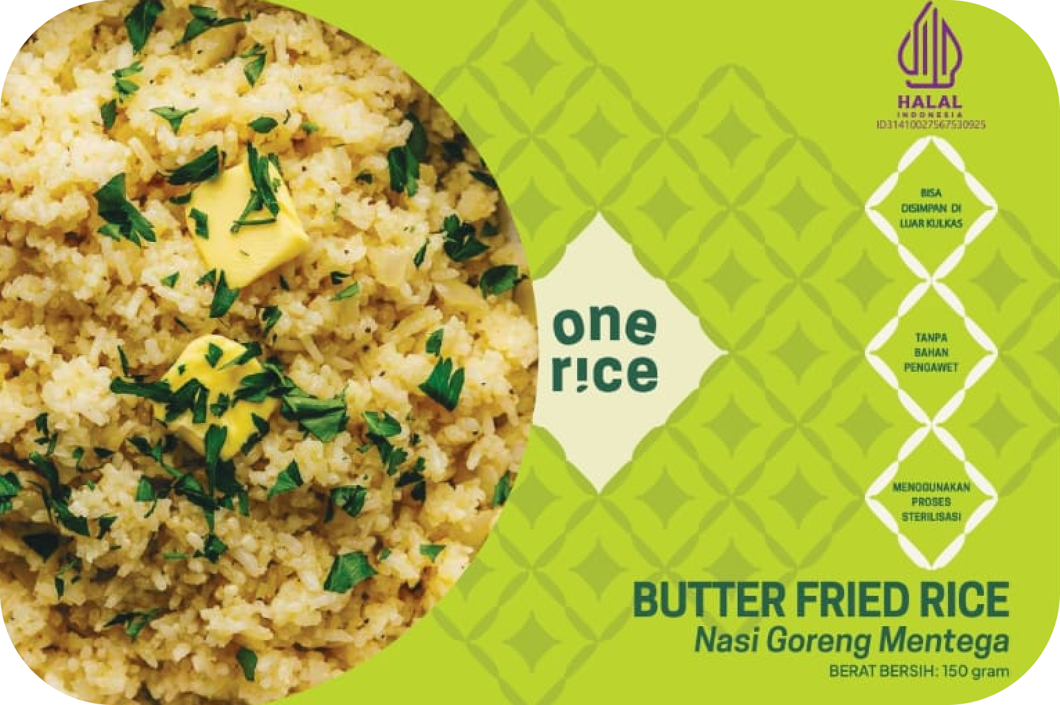 OneRice Butter Fried Rice — Nasi Goreng Mentega package