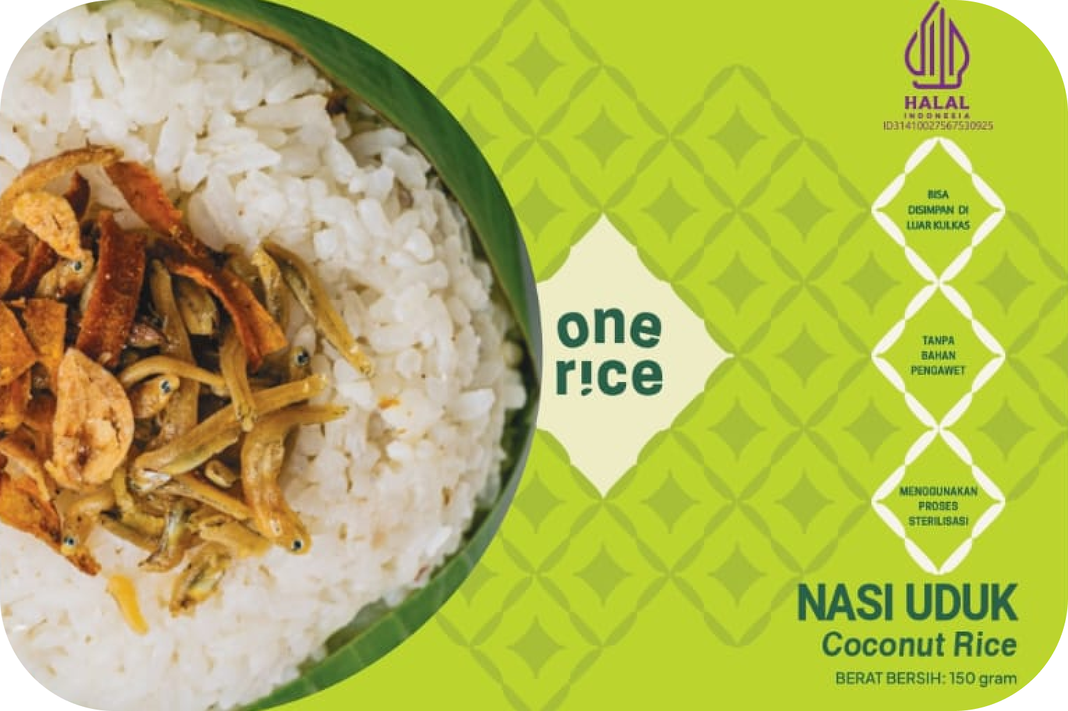 OneRice Coconut Rice — Nasi Uduk package